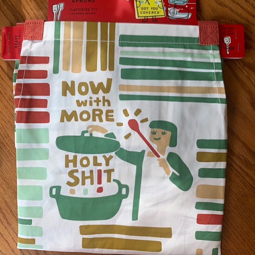 Blue Q Cotton Apron Now with More Holy Sh$$